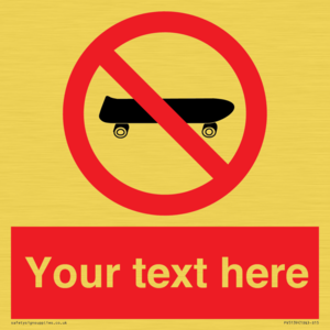 Custom No Skateboarding Sign